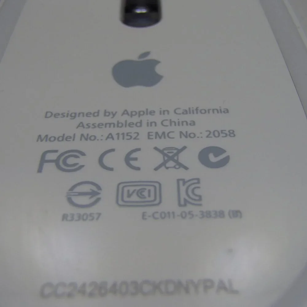 Genuine Apple A1152 Mighty Mouse MB112LL/B Optical Wired Mouse White MacPro
